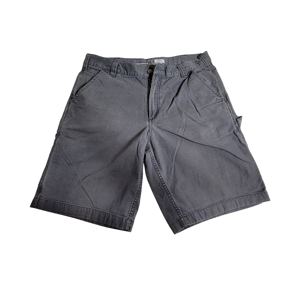 Carhartt Mens 34 Relaxed Fit Rugged Flex Carpenter‎ Shorts Charcoal Gray Canvas